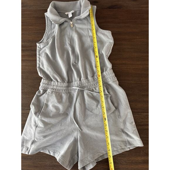 Athleta Romper Gray Retroterry Overall Garment Dye S - Picture 3 of 10